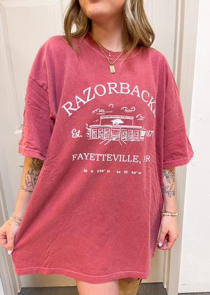 Livy Lu Arkansas Razorback Stadium Tee | Cardinal