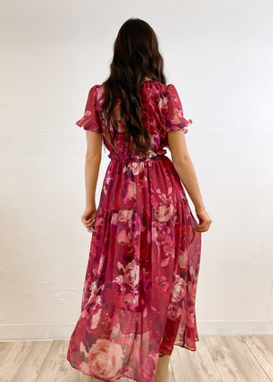 Meet Me In Santorini Wild Rose Maxi Dress | Rose