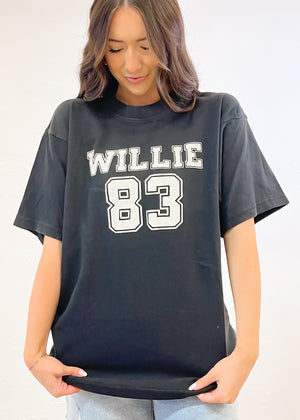 Livy Lu Willie Nelson ‘83 Tour Tee | Black