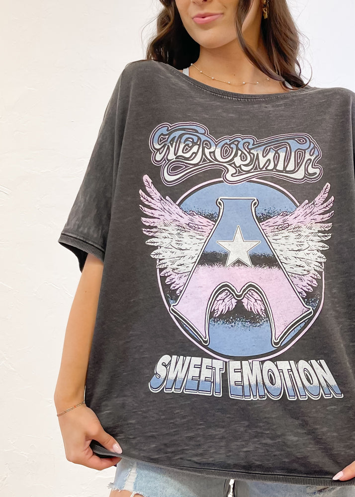 Recycled Karma Aerosmith Sweet Emotion Sweatshirt | Black