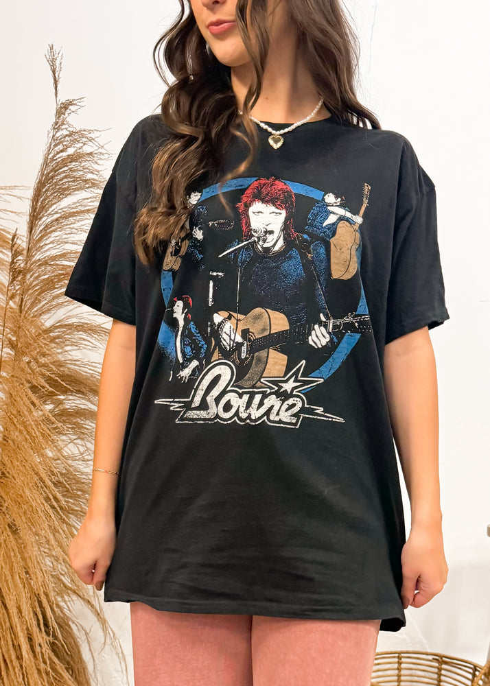 Livy Lu David Bowie Compilation Tee | Black