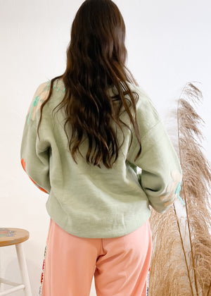 Forget The Rest Floral Sweater | Soft Sage