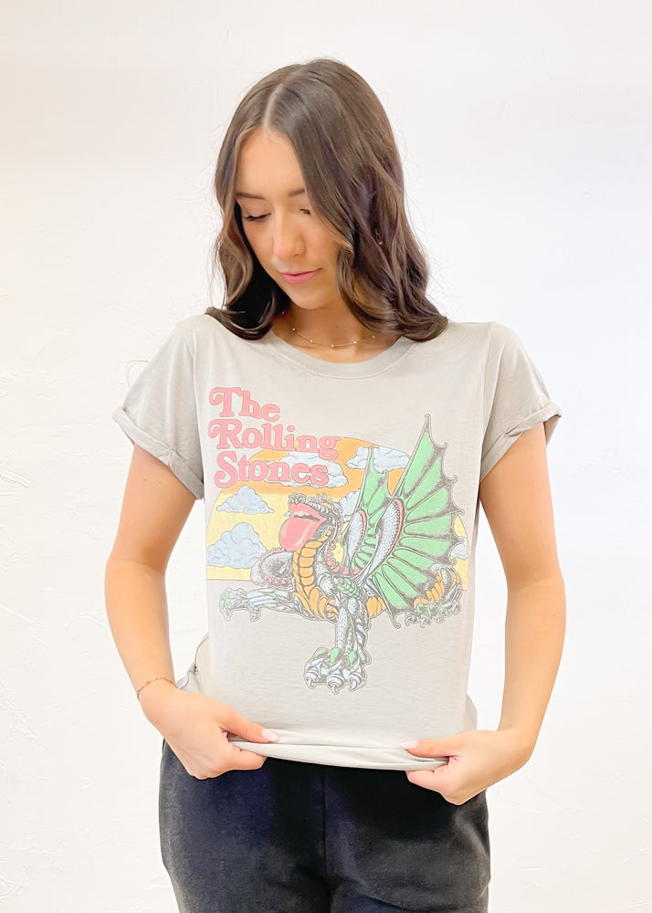 Recycled Karma The Rolling Stones Vintage Dragon Tee | Sand