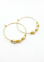 Haute Mess Pearl And Beaded Hoop