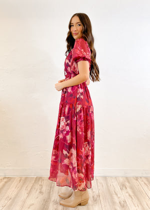 Meet Me In Santorini Wild Rose Maxi Dress | Rose