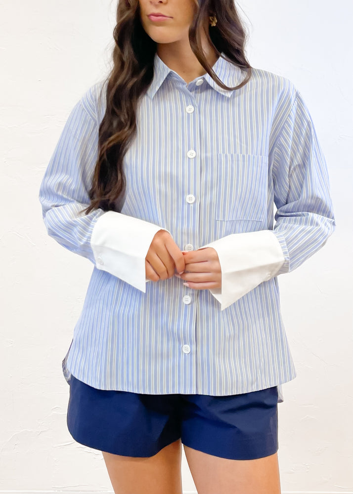 Charming Stripe Button Up | Blue