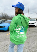 JLB Deserve The World Oversized Hoodie | Green
