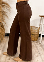 JBD Mini Patch Pocket Wide Leg Jean | Brown