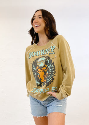 Recycled Karma Journey Live In Japan Sweatshirt | Mustard