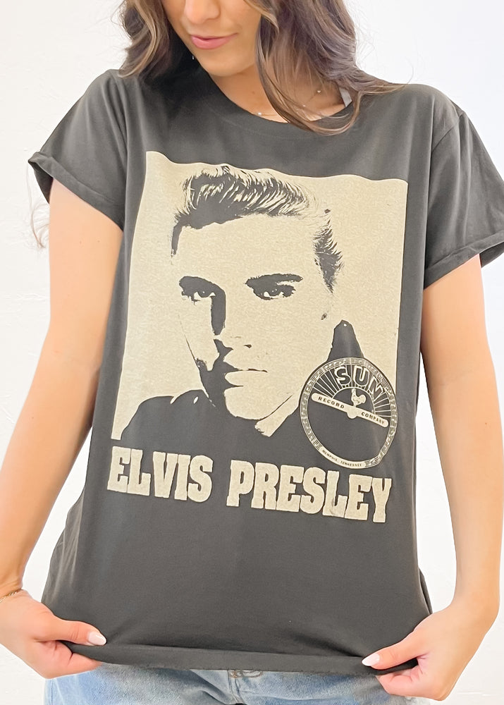 Recycled Karma Elvis X Sun Tee | Vintage Black