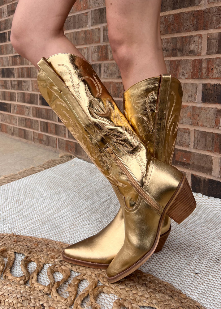 Matisse Agency Western Boots | Gold