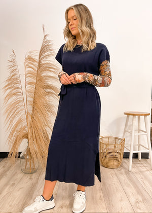 FRNCH Norane Maxi Dress | Bleu Marine