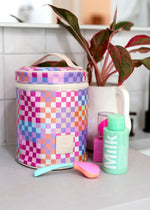 Jadelynn Brooke All The Things Barrel Toiletry Bag | Multi Checkered