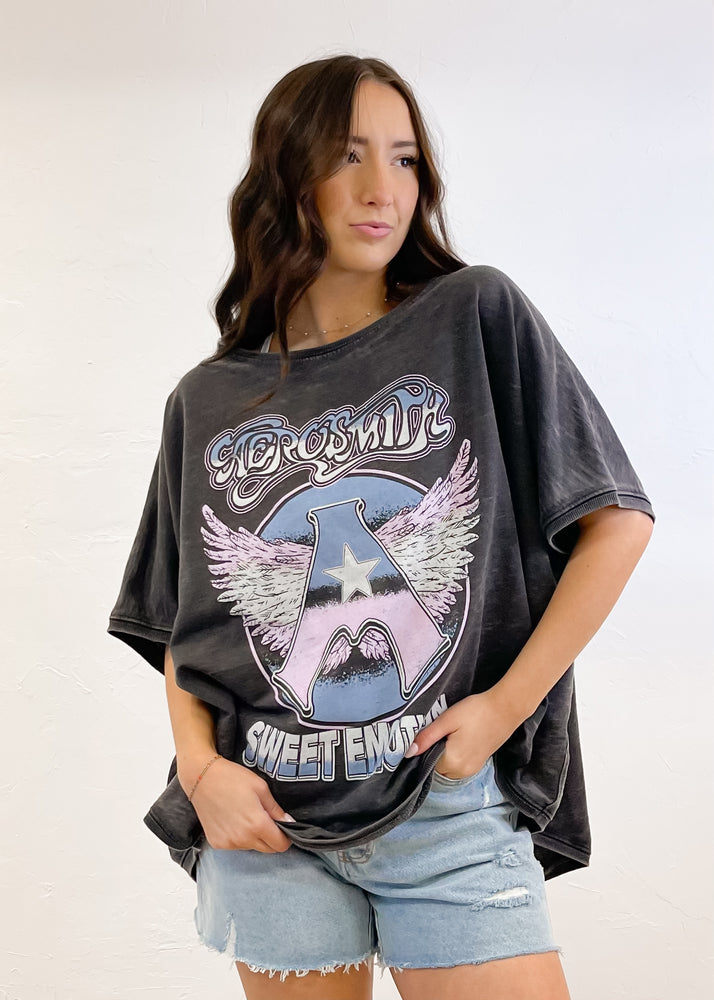 Recycled Karma Aerosmith Sweet Emotion Sweatshirt | Black