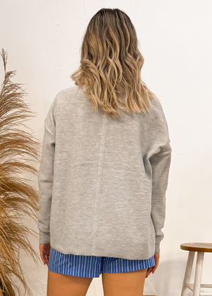 Keep It Cozy Oversized Sweater | Heather Grey