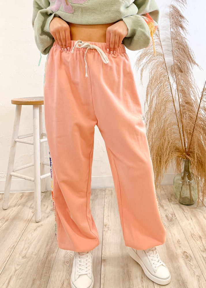 Modern Hippie Crochet Pants | Peach