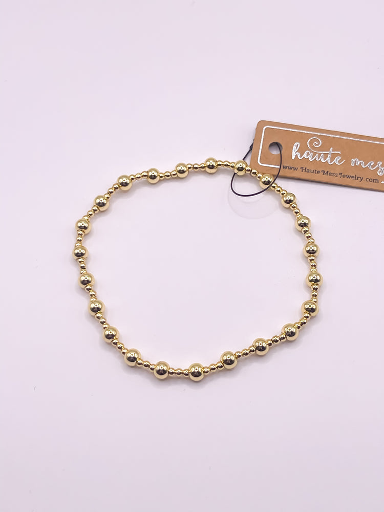 Haute Mess Jewelry Gold Beaded Bracelet