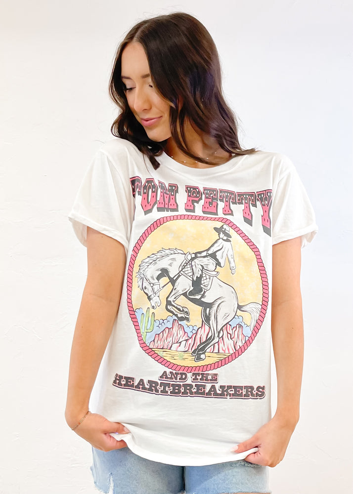 Recycled Karma Tom Petty Live 1977 SS Tee | White