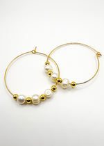 Haute Mess Pearl And Beaded Hoop