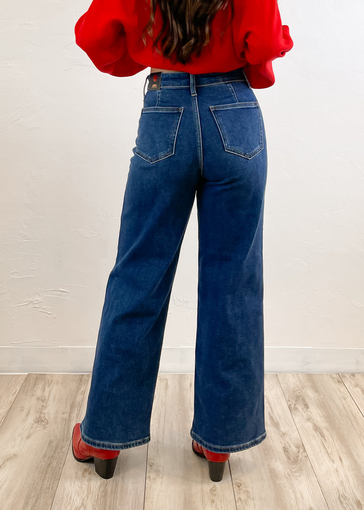 JBD Welt Pocket Wide Leg Jean | Dark