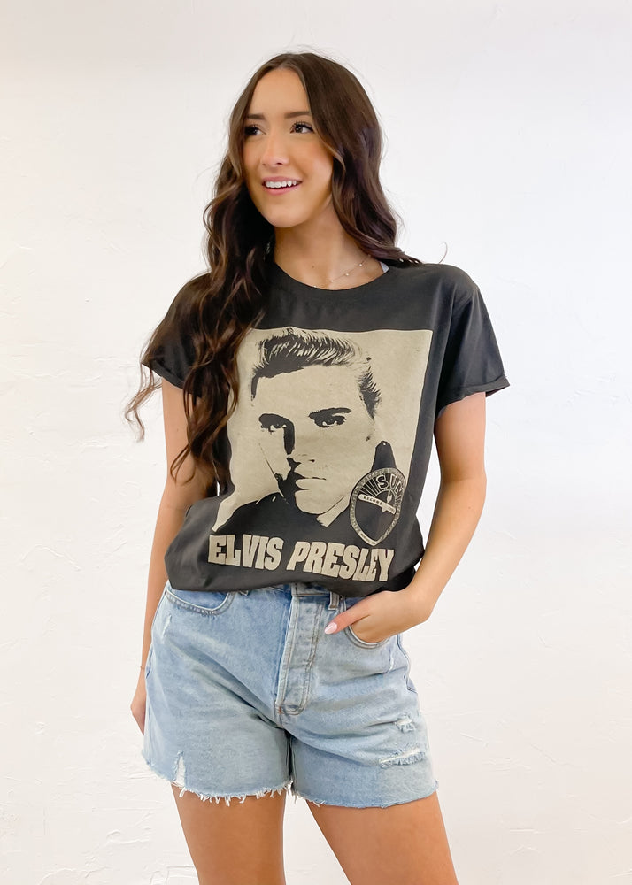 Recycled Karma Elvis X Sun Tee | Vintage Black