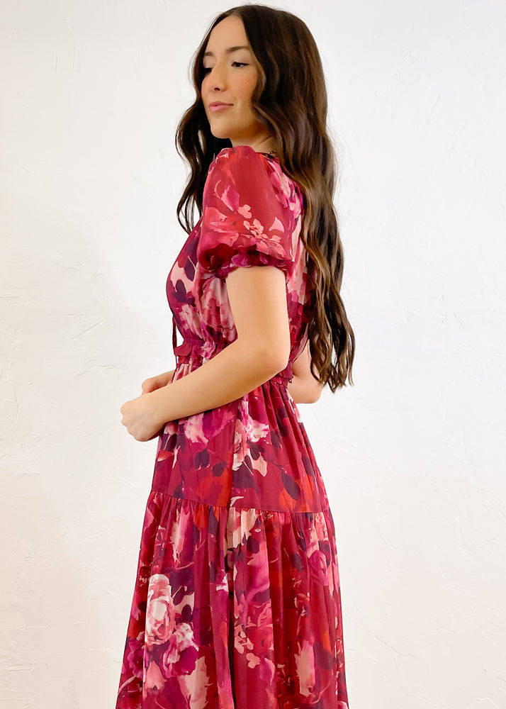 Meet Me In Santorini Wild Rose Maxi Dress | Rose