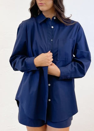 FRNCH Carla Blouse | Bleu Marine