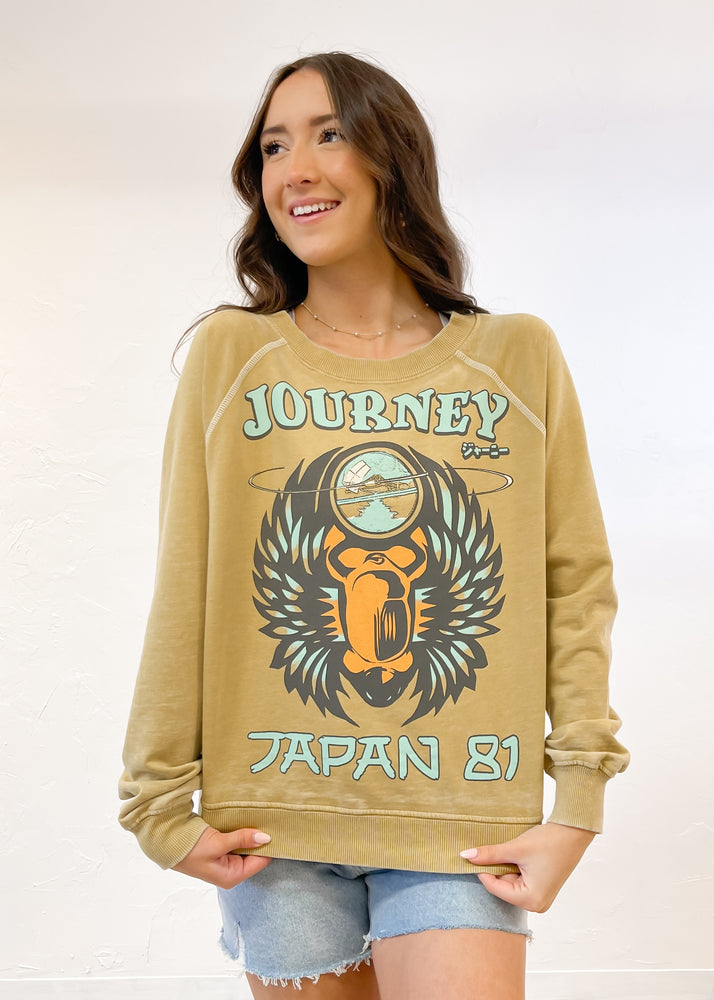 Recycled Karma Journey Live In Japan Sweatshirt | Mustard