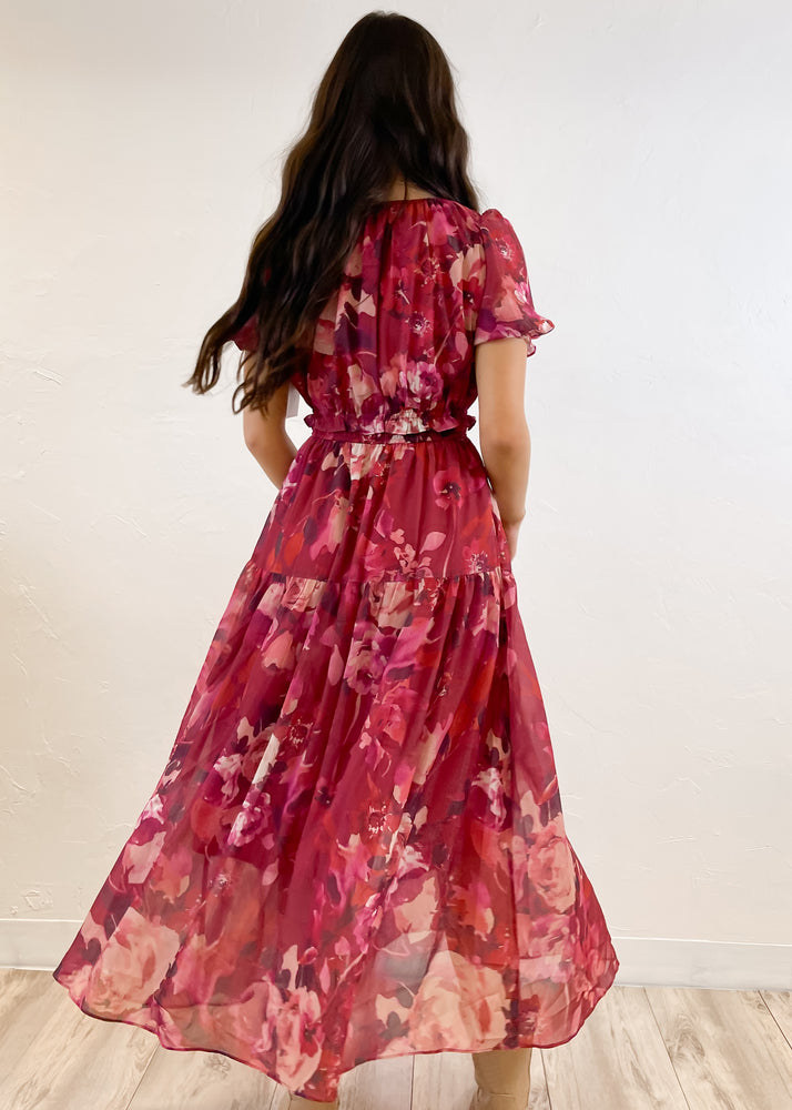 Meet Me In Santorini Wild Rose Maxi Dress | Rose