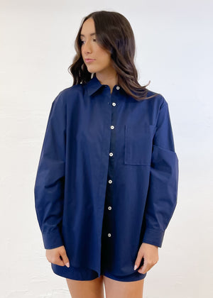 FRNCH Carla Blouse | Bleu Marine