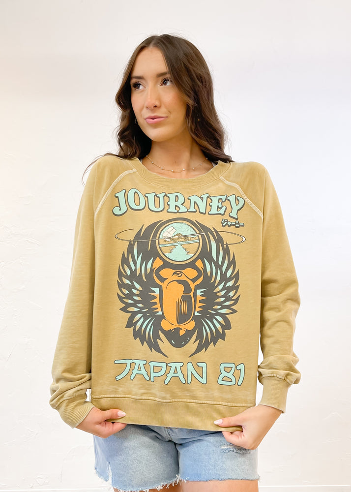 Recycled Karma Journey Live In Japan Sweatshirt | Mustard