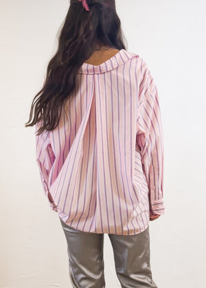 Barbie Mable Stripe Button Up | Pink