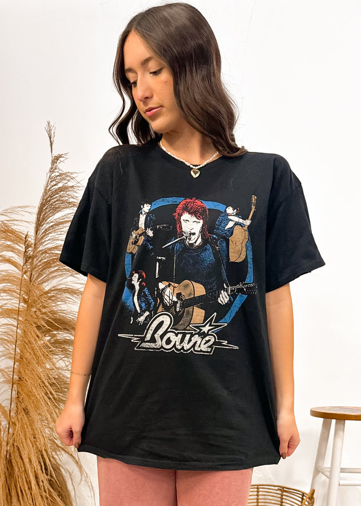 Livy Lu David Bowie Compilation Tee | Black