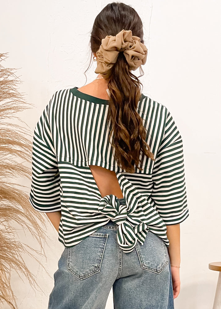 Sweet Charmer Knit Stripped Short Sleeve Top