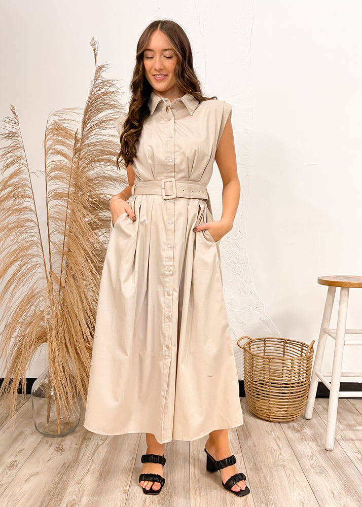 Get To Business Maxi Dress | Natural