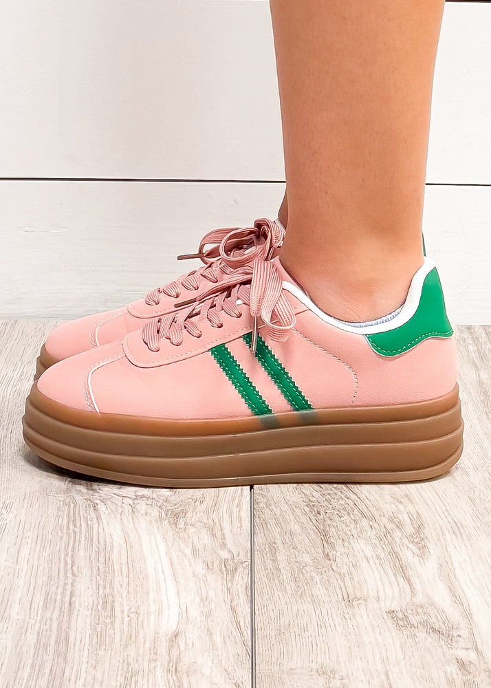 Raspberry Twist Platform Sneaker