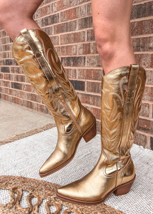 Matisse Agency Western Boots | Gold