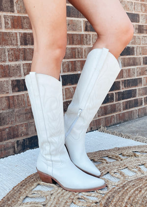 Matisse Agency Western Boots | White