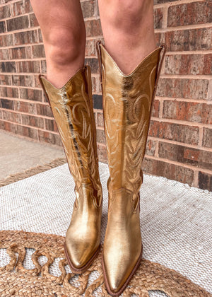 Matisse Agency Western Boots | Gold