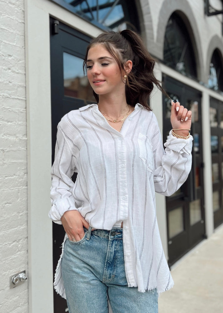 Thread & Supply Day Drifter Tunic | Double Pinstripe