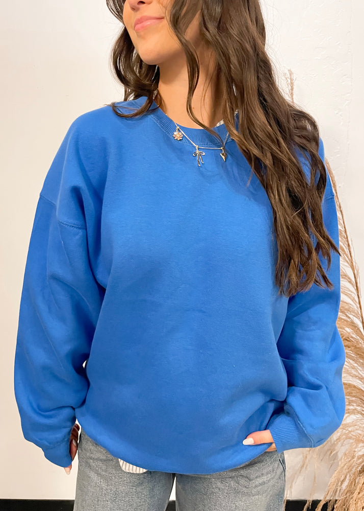 Vintage Havana Proweave Crewneck | Blue