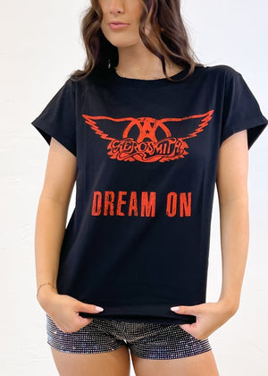 Recycled Karma Aerosmith Dream On Tee | Black