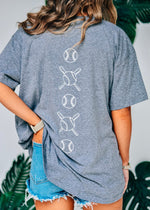 Baseball Social Club High-Low Tee | Grey