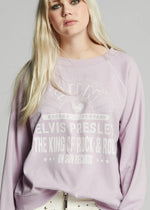 Recycled Karma Sun Records X Elvis Presley King Of Rock Sweatshirt | Lilac