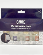 Masculine 4 Pack Scented Car Fresheners