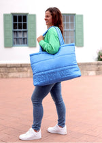 Jadelynn Brooke On My Way Puffer Tote | Cobalt Blue