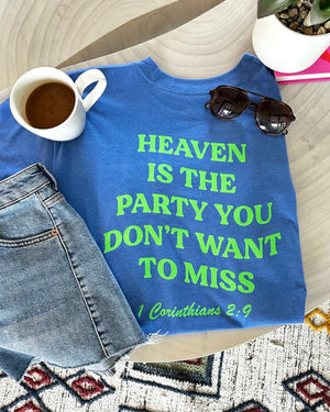 Jadelynn Brooke Heaven Is The Party Short Sleeve Tee | Blue