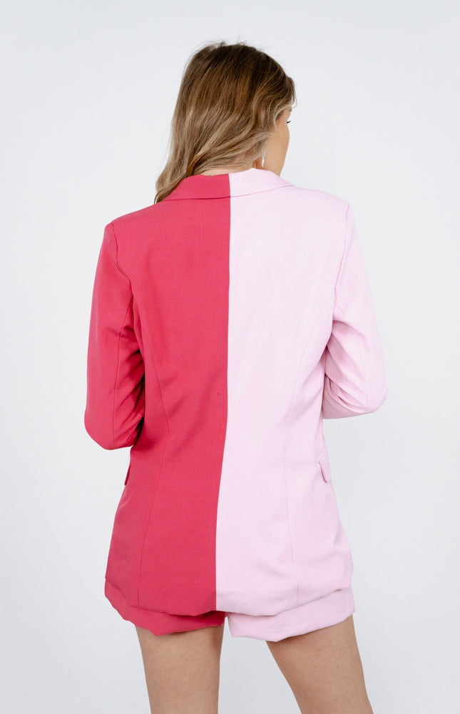 Aureum Pretty In Pink Colorblock Blazer